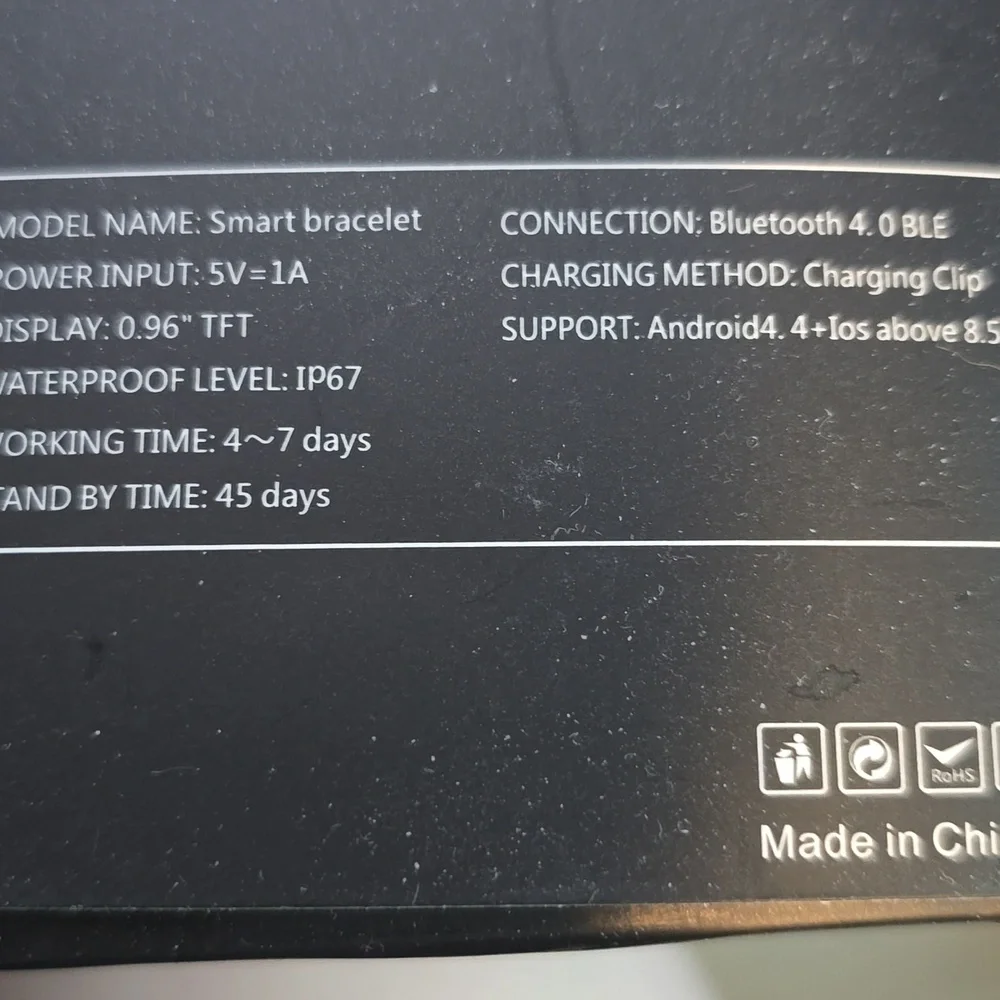 Black Smart Band 7